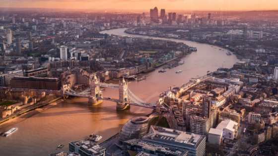 overlooking London offices